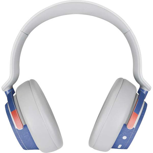 Haiti Flag Distressed Surface Headphones Skin